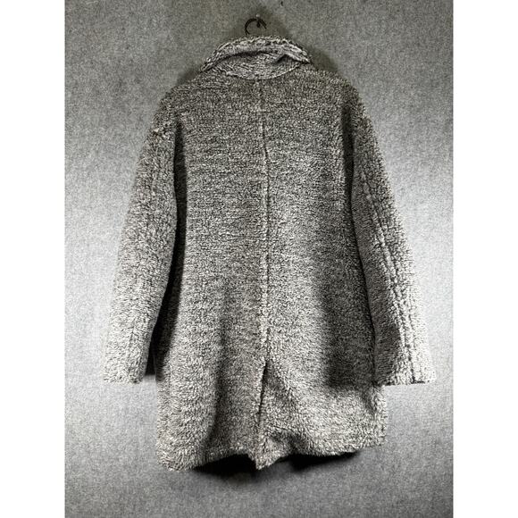 Stoosh Jacket Women Medium Gray Sherpa Teddy Coat Long Sleeve Winter Comfort - Picture 6 of 10